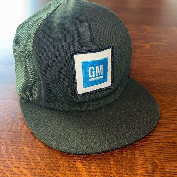 Vintage Green GM Trucker SnapBack Hat Large X-Large - Picture 1 of 9